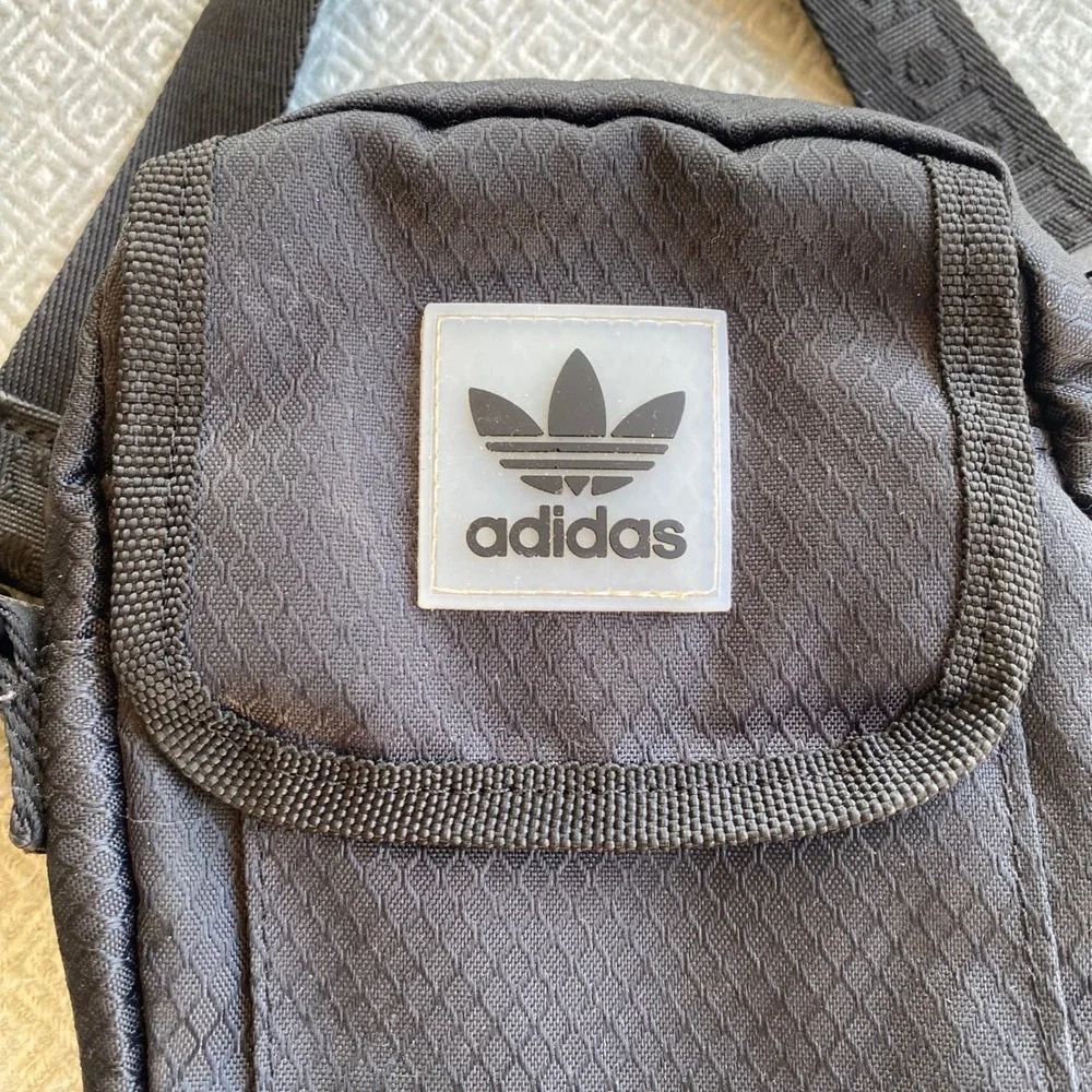 Adidas Crossbody Bag Women Small Black Originals Festival Bag Ripstop Logo Strap